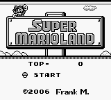 Super Super Mario Land Title Screen